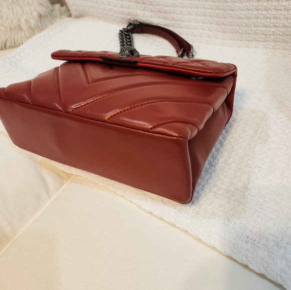 Kurt Geiger London Red Kensington Medium Leather Shoulder Crossbody Bag Purse - Picture 9 of 16